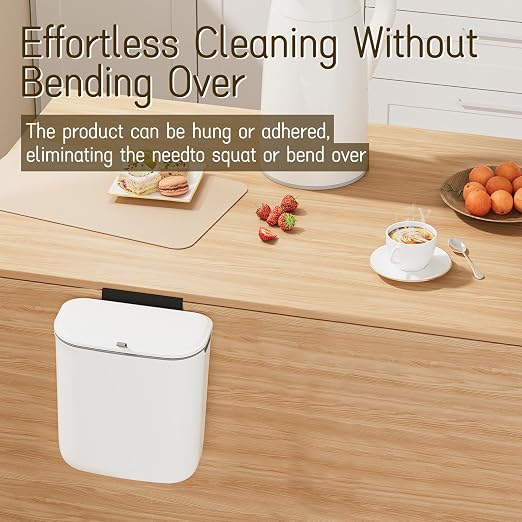 2.4 Gallon Kitchen Compost Bin Hanging Small Trash Can - Image 7