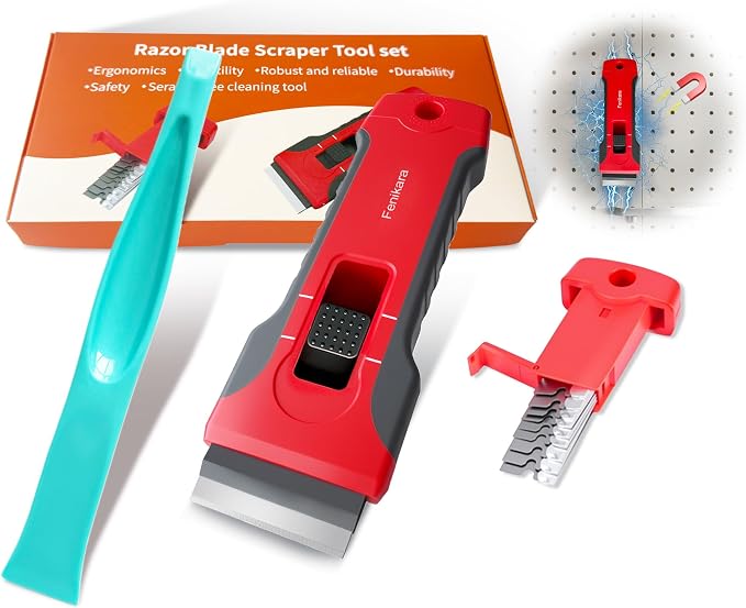 Upgraded Extractable & Magnetic Razor Blade Scraper Tool, 2 Pack Razor Scraper by Unknown