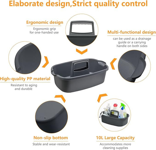 2 Pack Multi-Purpose Plastic Cleaning Caddy - Image 2