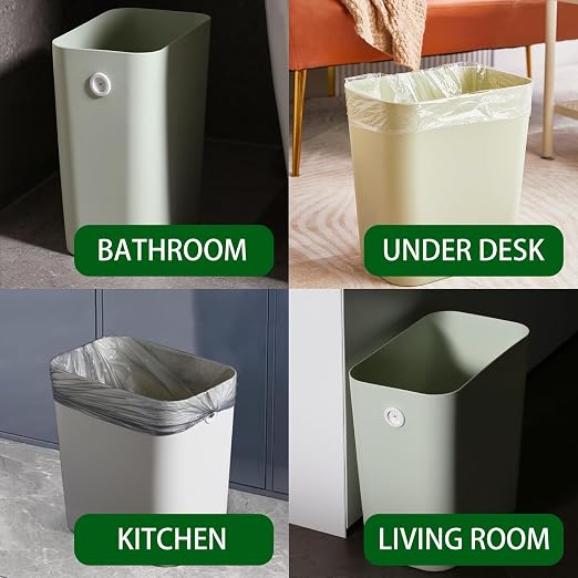Rectanglar Small Trash Can 3 Pack, 3 Gallon/12 L Office Garbage Can Wastebasket - Image 5