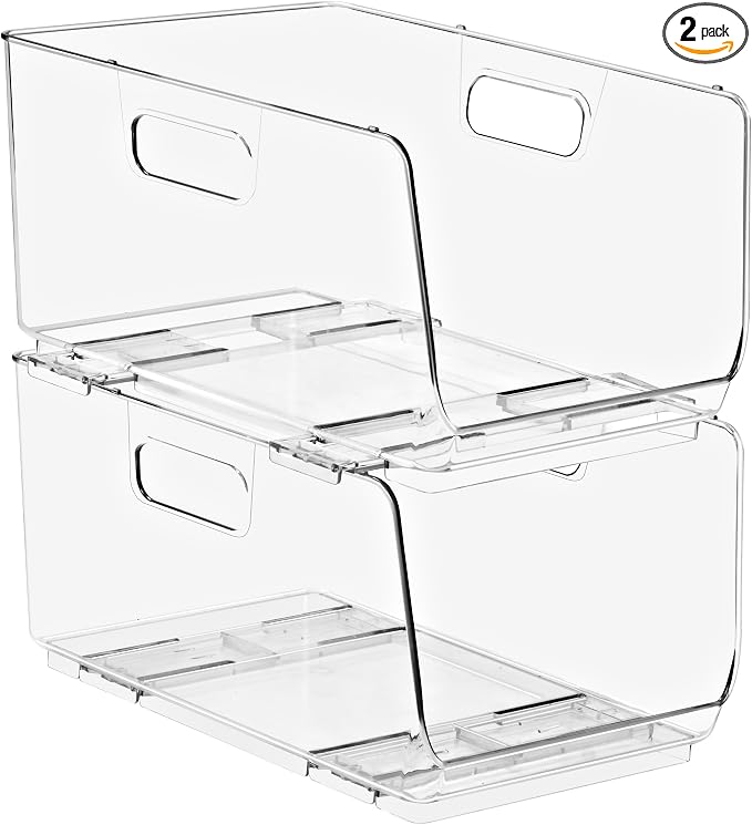Sorbus Stackable Storage Bins Open Front by Sorbus