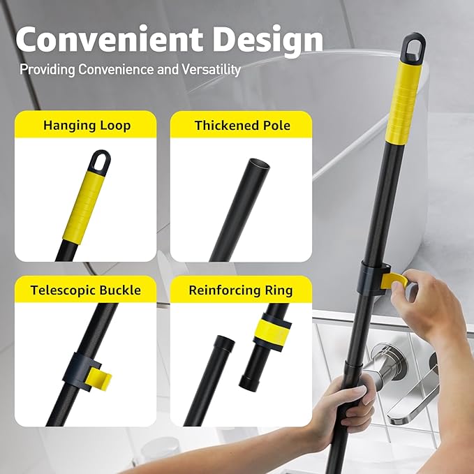 Grout Brush with Long Adjustable Handle - Image 6