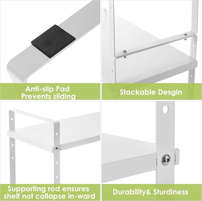 Expandable Cabinet Shelf Organizer Rack, Stackable Kitchen Counter Storage - Image 7