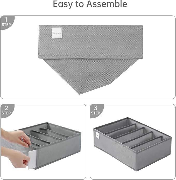 4 Packs T-shirt Drawer Organizers - Image 3
