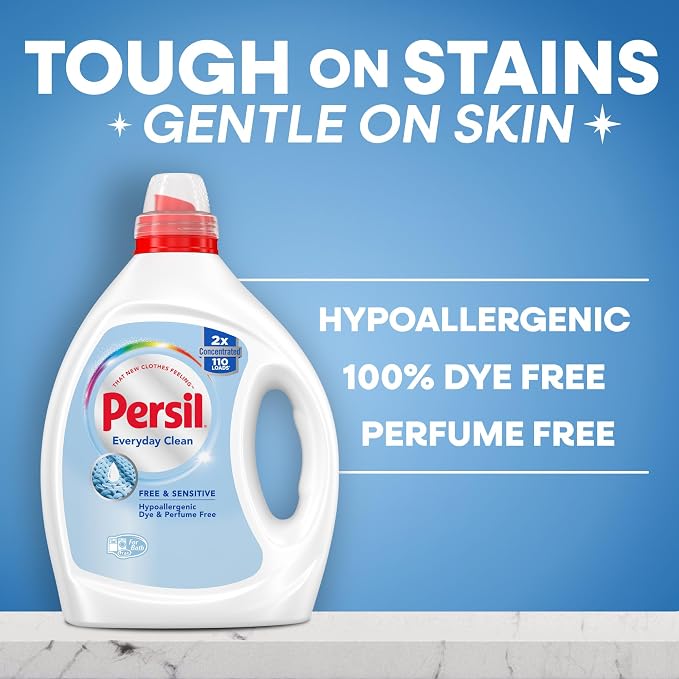 Persil Free & Sensitive Liquid Laundry Detergent, Unscented and Hypoallergenic - Image 8