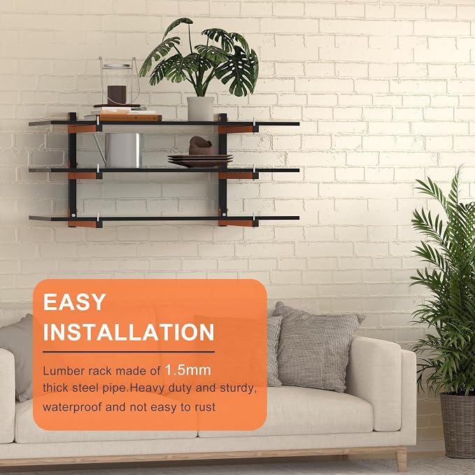 Lumber Rack Wall Mount, Lumber Storage Rack, Heavy Duty Wood Storage Racks - Image 6