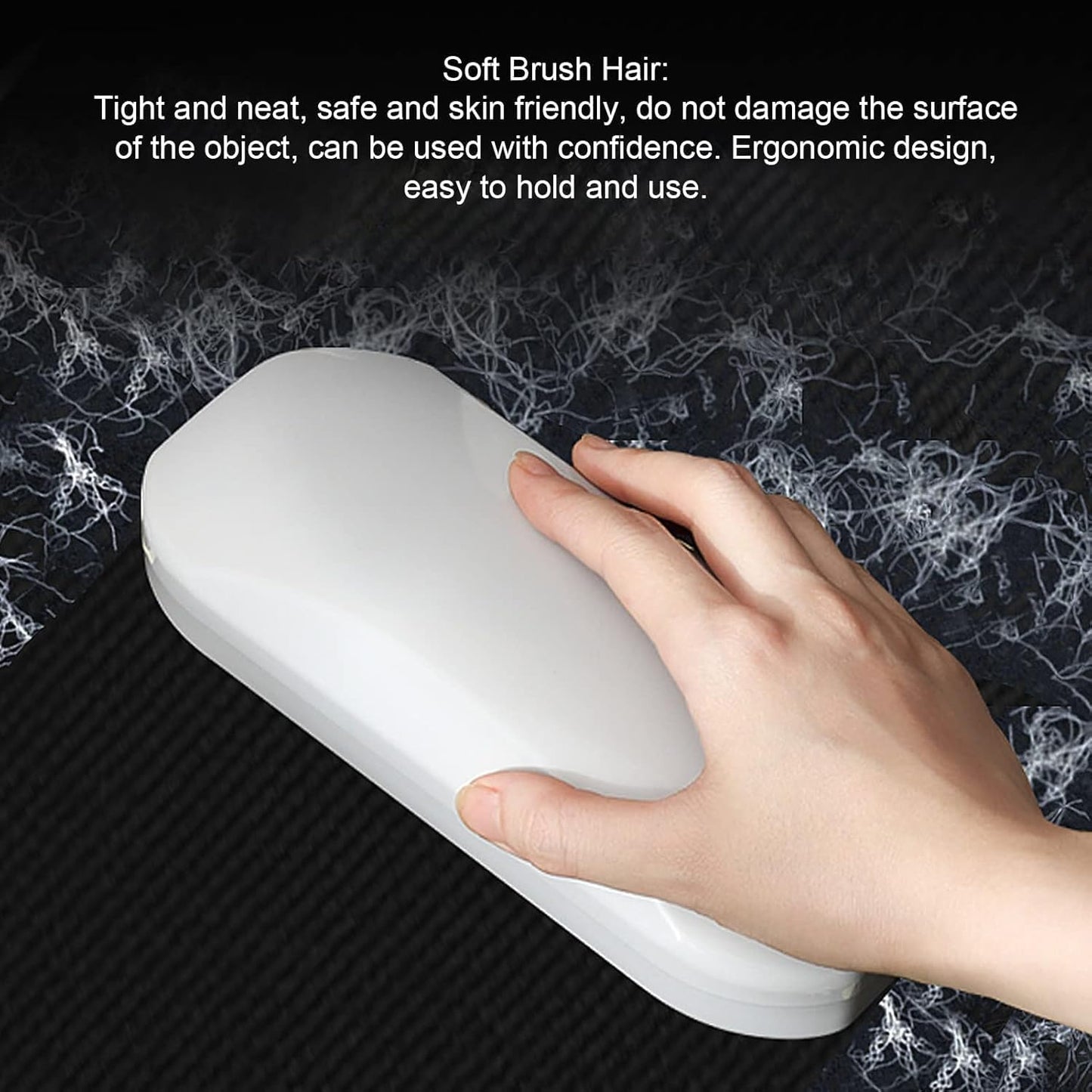Multi-Functional Table Crumb Sweeper, Handy Rolling Bed Sweeping Brush, Handheld Crumb Sweeper, Soft Bristles Debris Collector for Table, Mat, Bed Sheets, Sofas, Clothes Cleaning Brush (White)