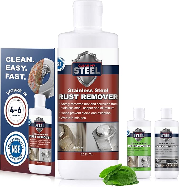 Stainless Steel Rust Stain Remover & Cleaner, Soft Cleanser, Safe by CleanMySteel