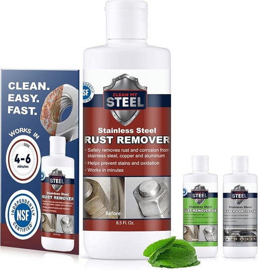 Stainless Steel Rust Stain Remover & Cleaner, Soft Cleanser, Safe by CleanMySteel