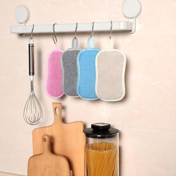 Boao 10 Pieces Multipurpose Kitchen Scrub Sponges, Non-Scratch Microfiber Scrub - Image 4