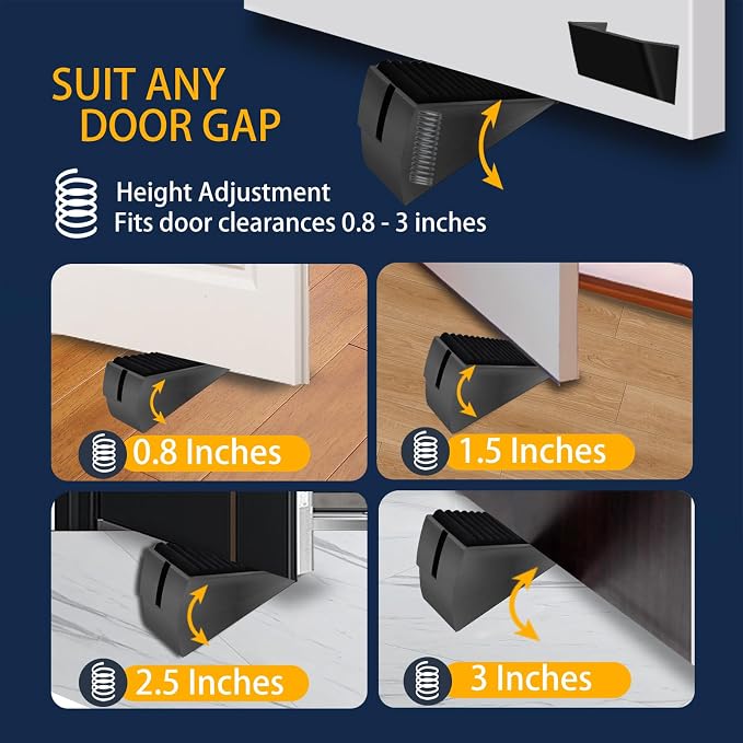 Adjustable Large Door Stopper, Strongest Tall Spring Heavy Duty Door Stop - Image 2