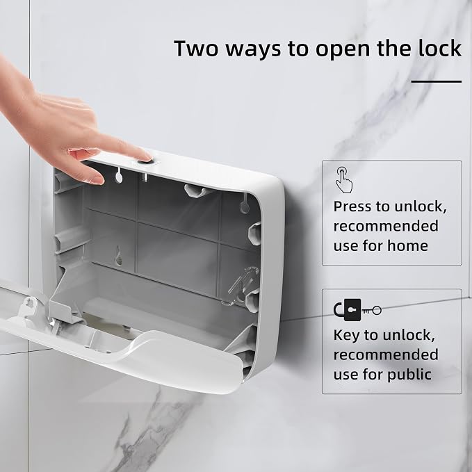 Paper Towel Dispenser Wall Mount Commercial Pack of 3 White Holder Fits - Image 5