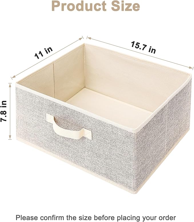 Storage Baskets, 15.7-Inch Woven Fabric Bins, Storage Cubes - Image 2