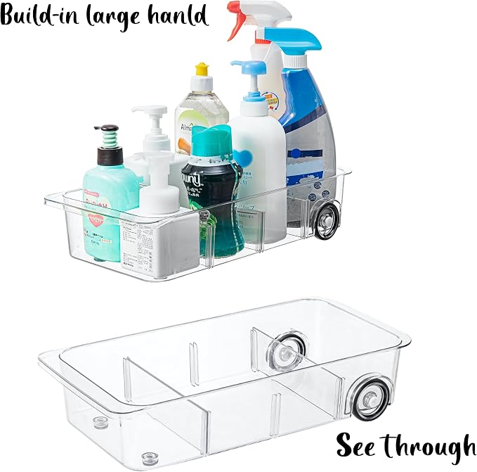 Fridge Organizer Bins With Wheels, 3 Pack Roll Out Refrigerator Organizers And - Image 5