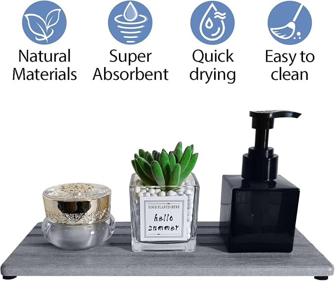Diatomite Soap Dish, Water Absorbing Stone Tray, Kitchen Sink Organizer - Image 2