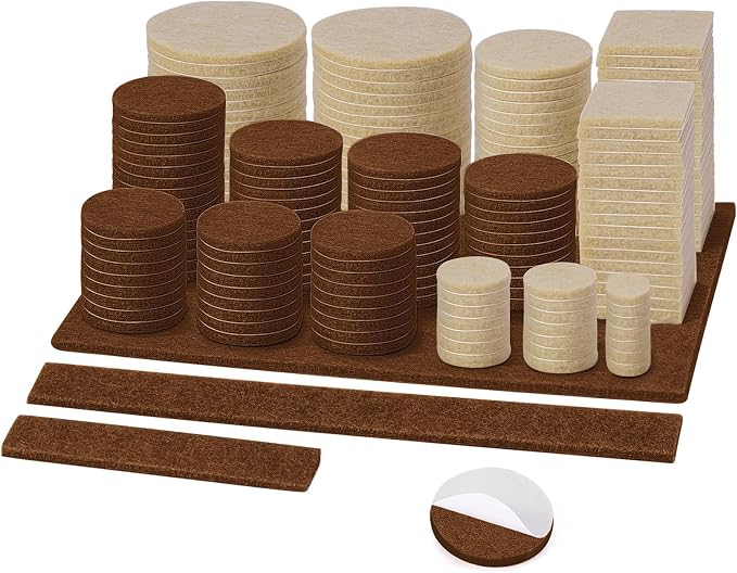 BALEINE 300PCS Felt Furniture Pads, Scratch-Reducing Floor Protectors by BALEINE