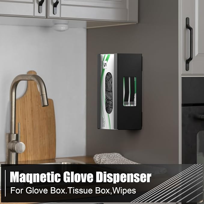 Magnetic Glove Box Holder, Disposable Glove Dispenser Wall Mount, Metal Glove - Image 5