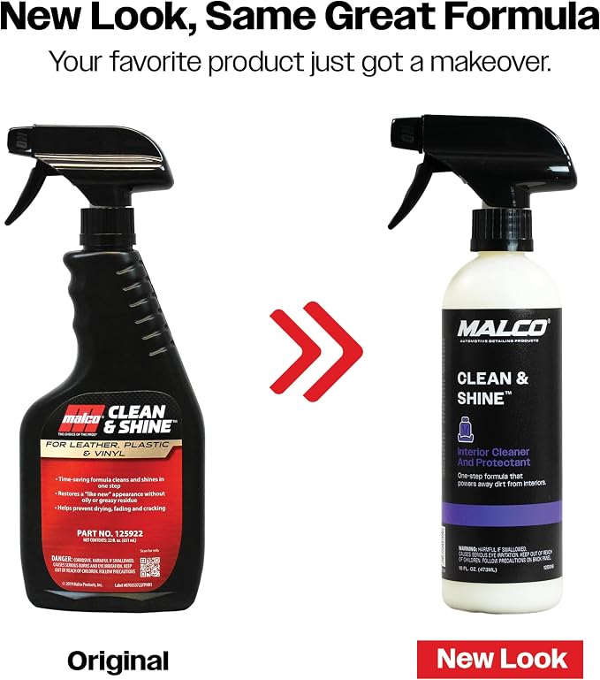 Malco Clean & Shine Interior Car Cleaner and Dressing – Restore Leather - Image 2