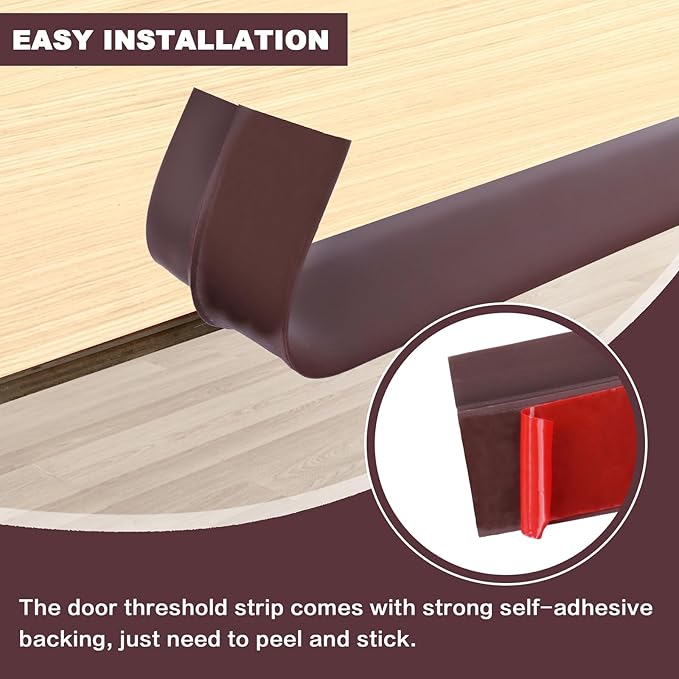 Vinyl Door Threshold Flooring Transition Strip Self Adhesive Carpet Edging Strip - Image 2