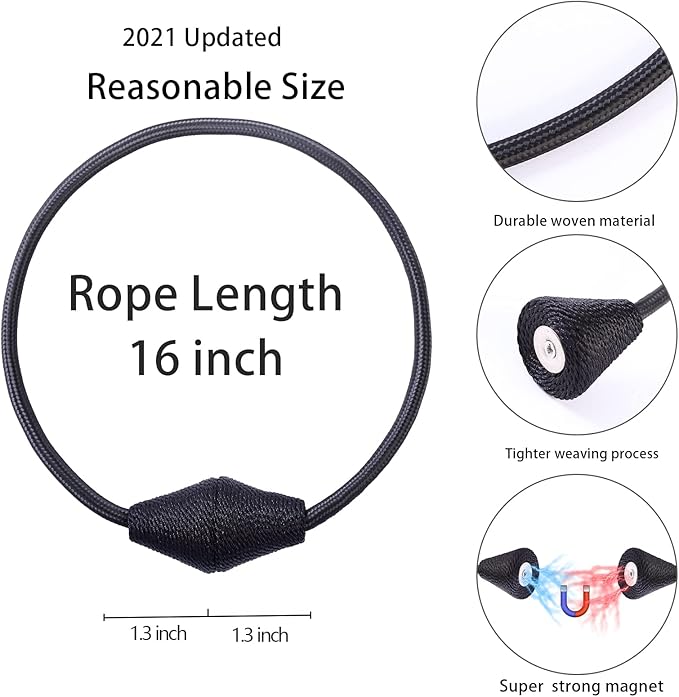 2 PCS Magnetic Curtain Tiebacks, European Style Convenient Drape Tie Backs - Image 3