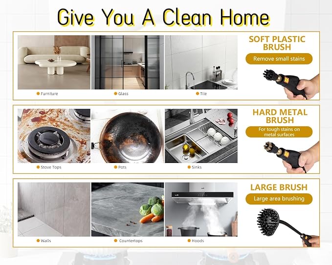 Handheld Steam Cleaner for Home, 2500W High Pressure Steamer for Cleaning - Image 7
