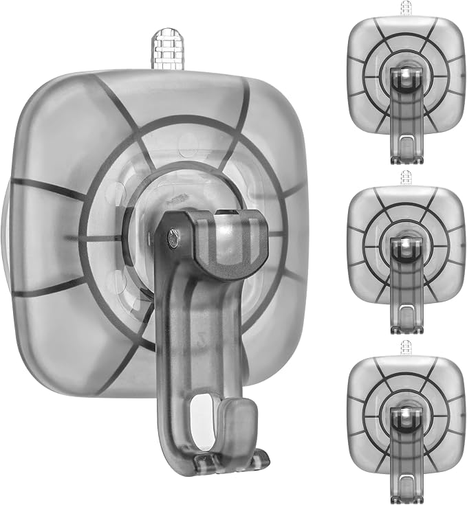 22 lb Heavy Duty Suction Cup Hooks 4 Pack by Unknown
