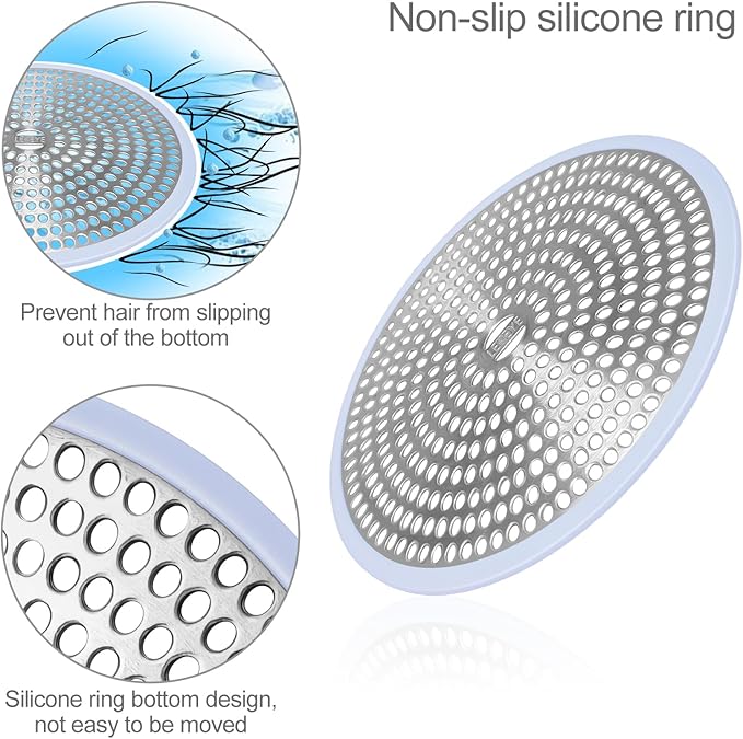 LEKEYE Shower Drain Hair Catcher | Strainer | Shower Stall Drain Cover | - Image 5