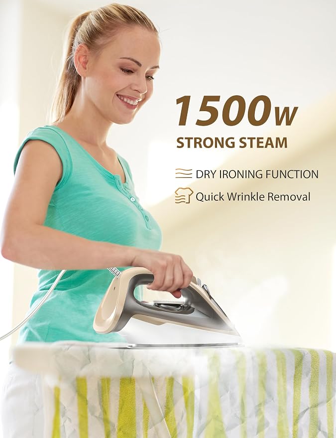 Steam Iron for Clothes Rapid Heating, 1500W Iron - Image 6