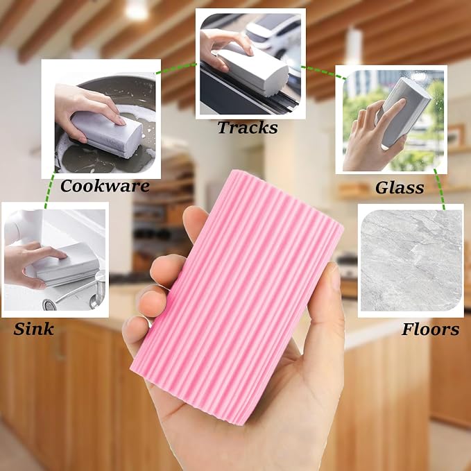 6-Pack Damp Clean Duster Sponge, Magic Sponge Eraser - Image 5