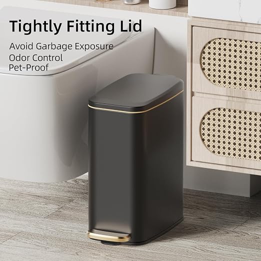 KUK Slim Bathroom Trash Can - Image 2