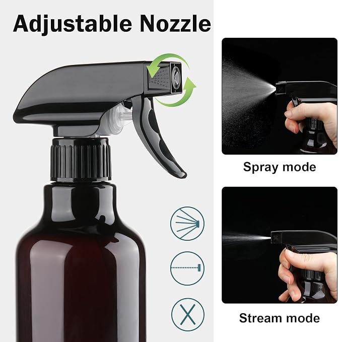 Plastic Spray Bottles Empty Spray Bottle 16.9oz/500ml 2 Pack Heavy Duty - Image 3