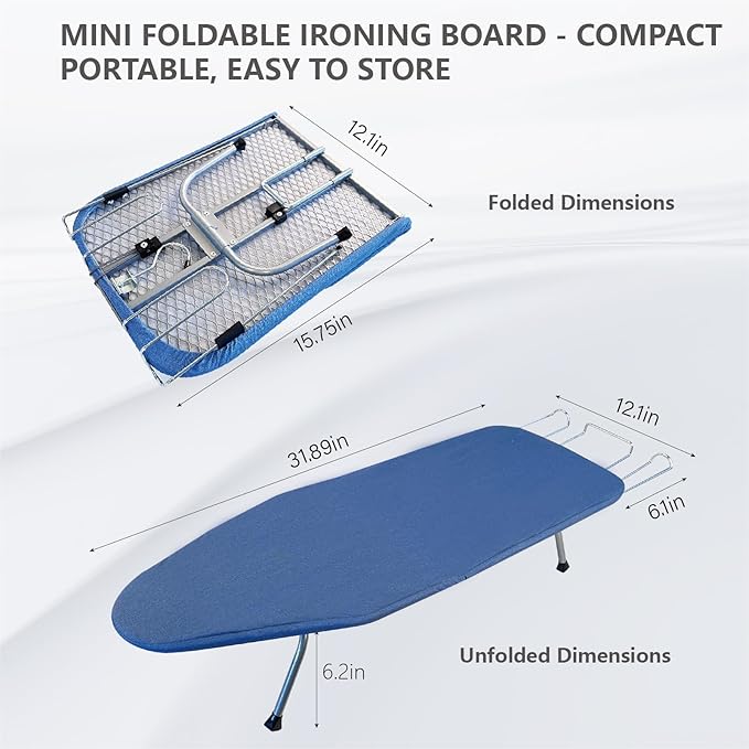 Metal Foldable Tabletop Ironing Board - Image 4