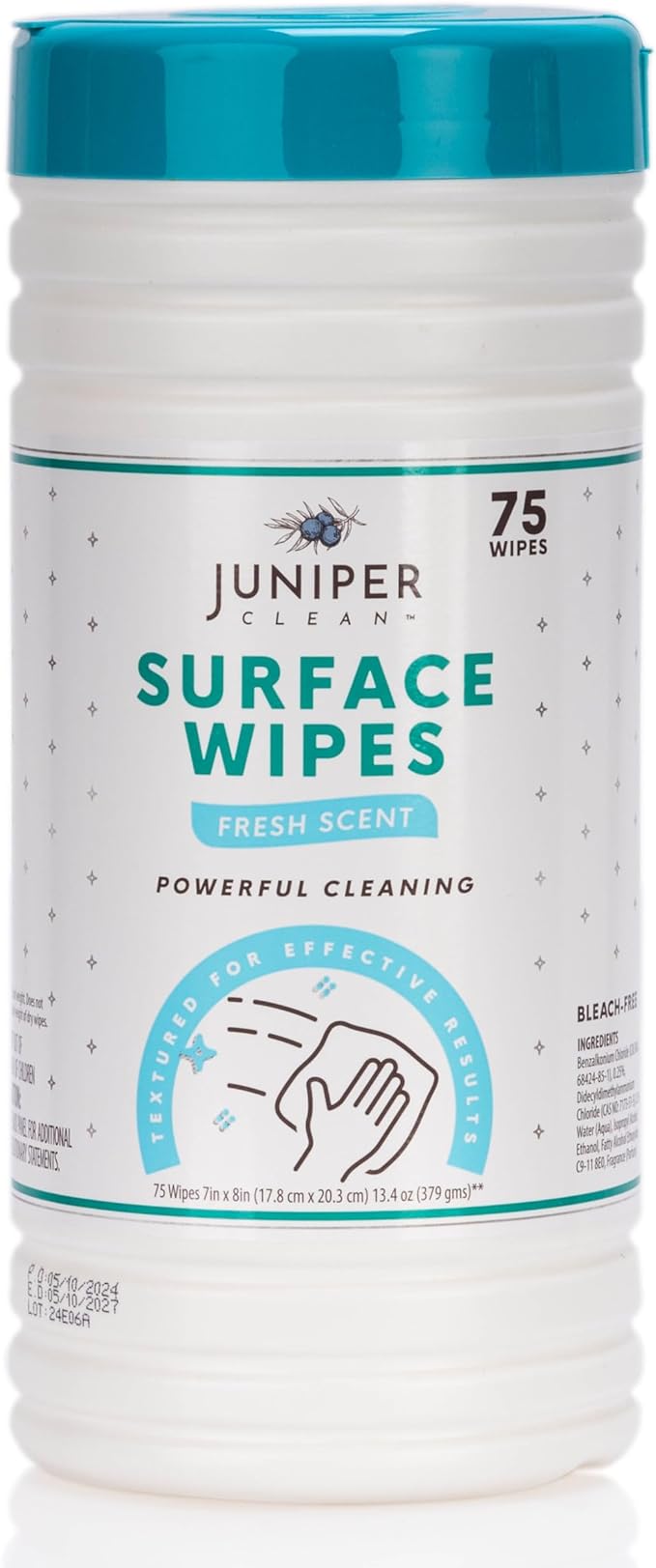 1 Pack Surface Cleaning Wipes Bleach Free, All-Purpose Cleaner by JuniperCLEAN