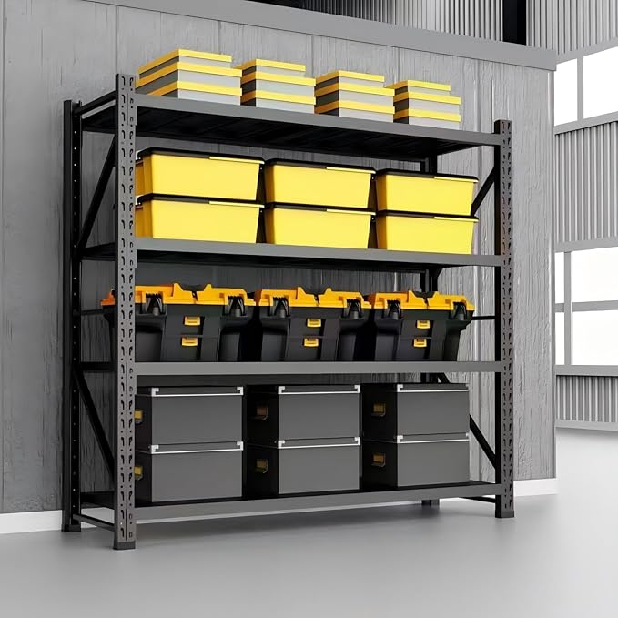 Storage Shelves Heavy Duty, Metal Garage Shelving Units, 4 Tier Storage Rack - Image 2