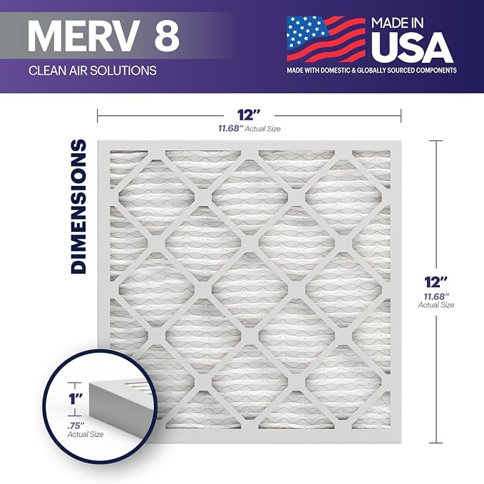 BNX TruFilter 12x12x1 Air Filter MERV 8 - Image 2