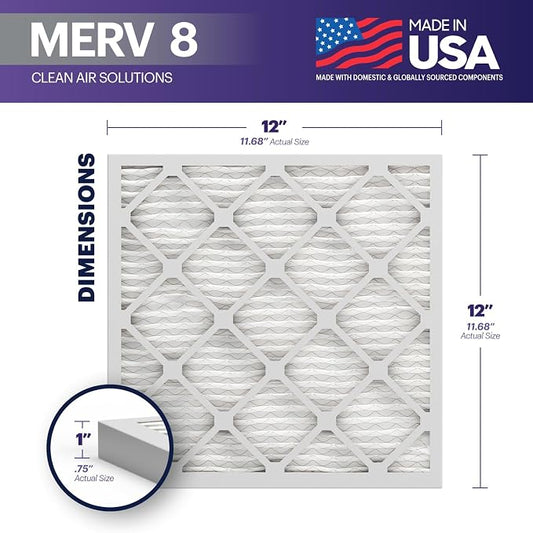 BNX TruFilter 12x12x1 Air Filter MERV 8 - Image 2