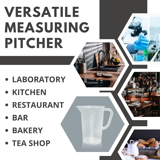 Plastic Graduated Measuring and Mixing Pitcher - 1000ml Plastic Graduated - Image 7