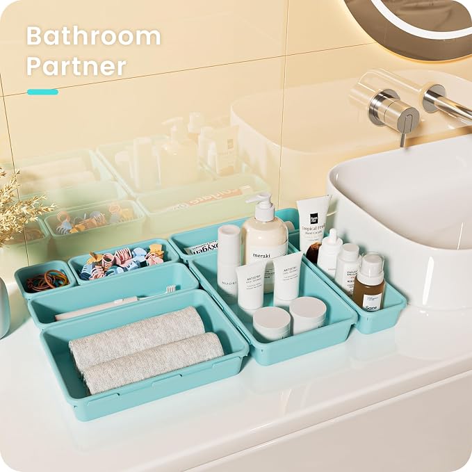 A-LuGei 【28PCS】 Drawer Organizer, Bathroom Organizers and Storage, Makeup - Image 2