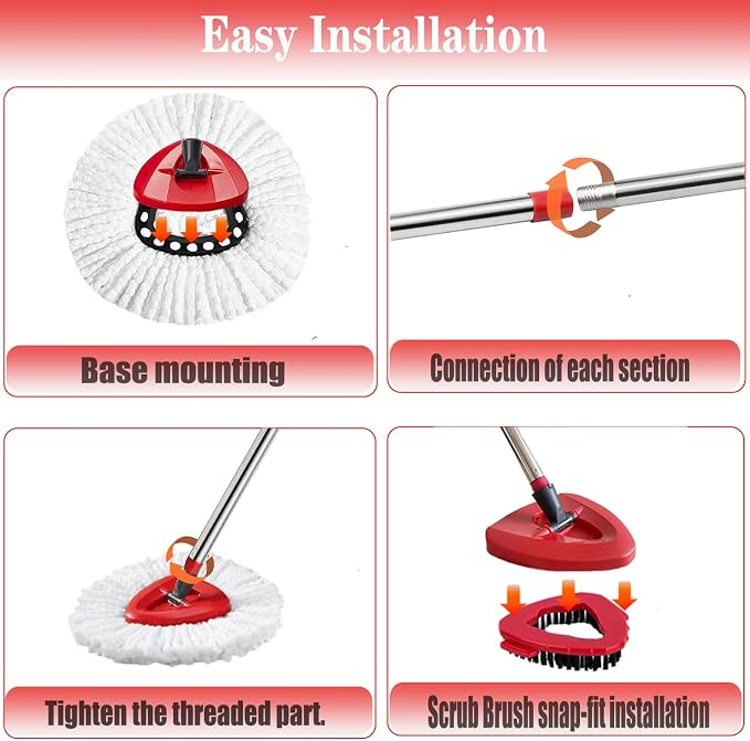 Spin Mop Replacement Head Mop Replace Head Compatible - Image 4