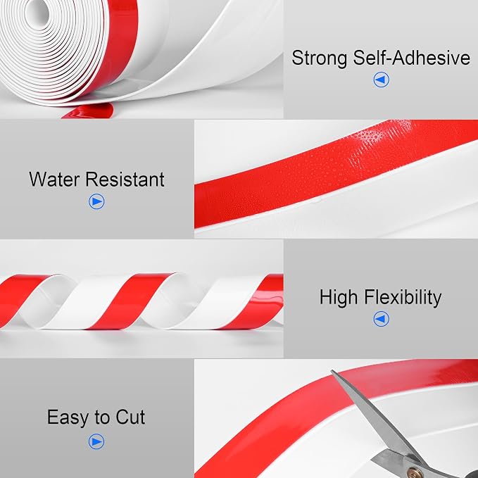 ToLanbbt Weather Stripping Silicone Door Seal Strip 2 in x 20 ft Door Draft - Image 5