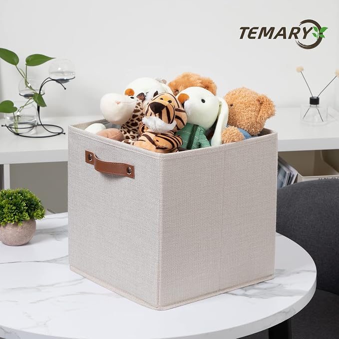 Temary Cube Storage Bins 12 Inch Storage Cubes 4PCs Fabric Organizer Bins Boxes - Image 5