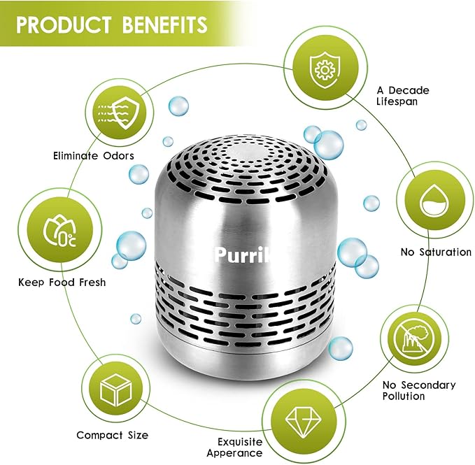 Purriko Refrigerator Deodorizer, Lasts up to 10 Years, Refrigerator Odor - Image 5
