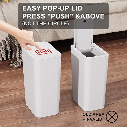 N. NETDOT Bathroom Trash Can - Image 4