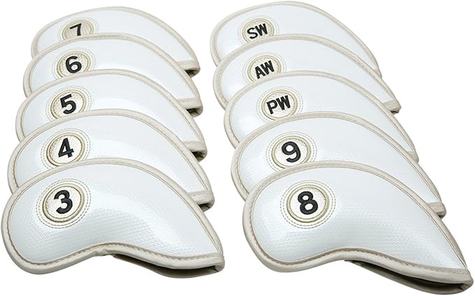 HISTAR 10pcs Crystal Pu Leather Golf Iron Head Covers Set Iron Club Headcover - Image 2