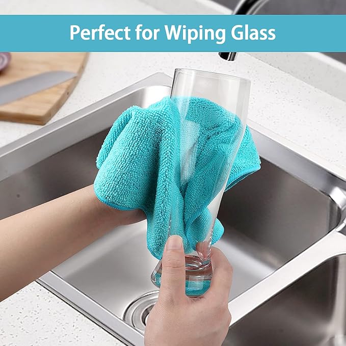 HOMEXCEL Microfiber Cleaning Cloth, 100 Pack Cleaning Rags, Cleaning Towels - Image 6