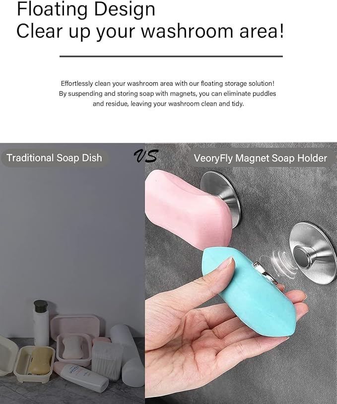 2Pcs Magnetic Soap Savers for Bar Soap, Stainless Steel Soap Holder for Shower - Image 6