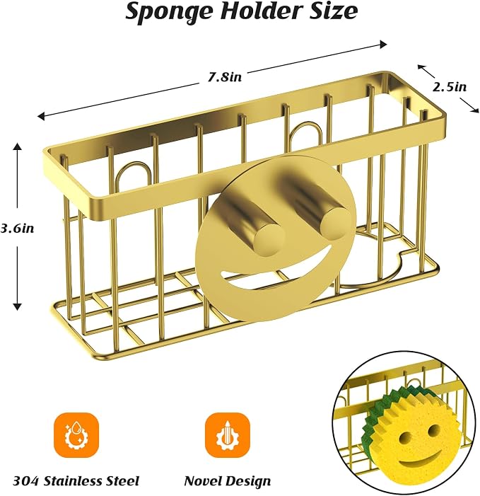 Sponge Holder Smiley Face, Sink Caddy, Sink Organizer - Image 2