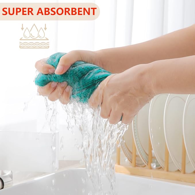 Homaxy 100% Cotton Waffle Weave Kitchen Dish Cloths, Ultra Soft Absorbent Quick - Image 3