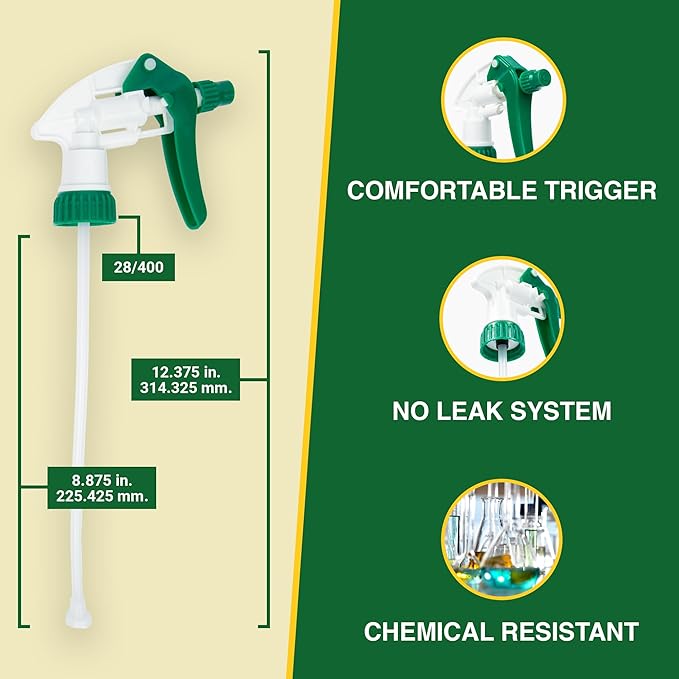 Heluva Green Spray Bottle Nozzle Replacement, Bottle Tops Only - Image 2