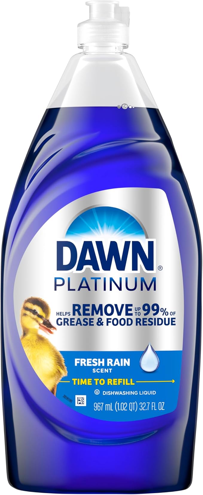 Dawn Platinum Dishwashing Liquid, Fresh Rain Scent, 32.7 fl oz by Dawn